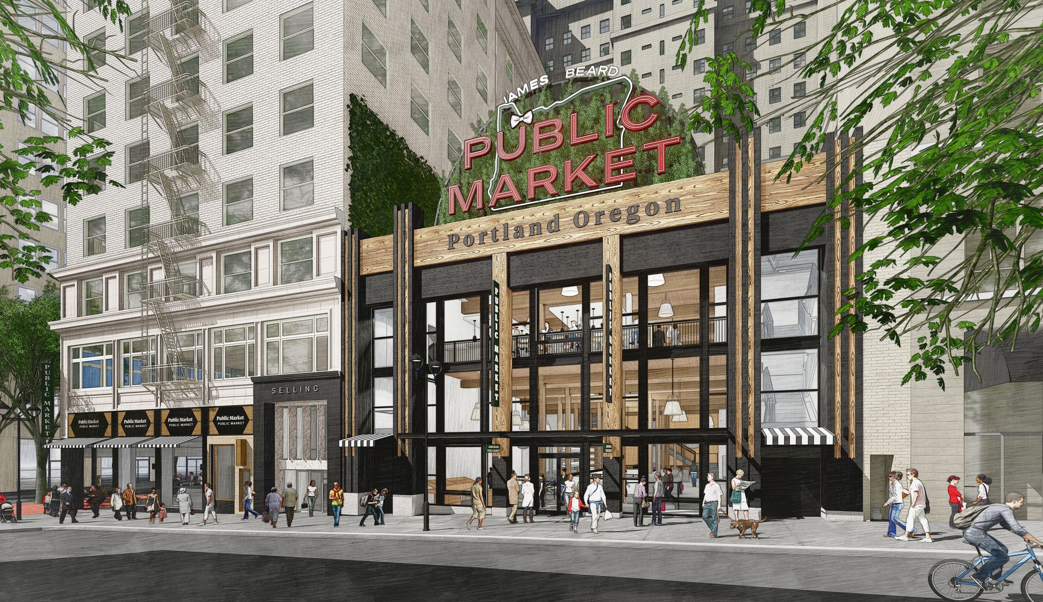 Rendering of James Beard Public Market
